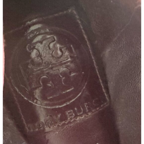 TORY BURCH Clines Ballet Flat Burgundy Maroon Patent Leather Sz 8 - Picture 7 of 7